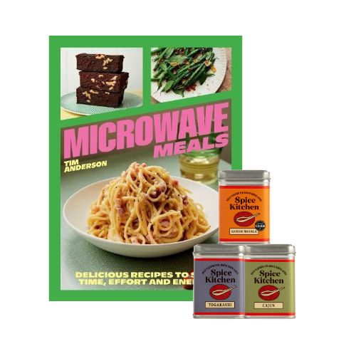 Microwave Meals cookery book by Tim Anderson plus Spice Kitchen Spice Blends